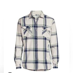 OPB White and Blue Plaid Shirt
